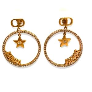 DIOR Dior J'adior Crystal Drop Circle Earrings
